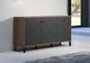 'Montez' Sideboard, MDF, Graphite grau und Eiche Kraft Gold, 183 x 76 x 40 cm Bild 4