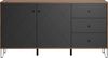 'Montez' Sideboard, MDF, Graphite grau und Eiche Kraft Gold, 183 x 76 x 40 cm Bild 2