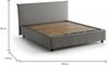 Dmora Doppelbett Alvacus, Bettkasten aus Stoff, Öffnung vorne, geeignet für Matratze 140x200 cm, 100 % Made in Italy, Grau Bild 3