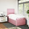 vidaXL Boxspringbett mit Matratze Rosa 90x190 cm Samt 3294513 Bild 5