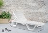 Sonnenliege MALTE 4er Set klappbar - 54 x 187 x 30 cm, Kunststoff, Weiß | Gartenliege Strandliege Bild 2