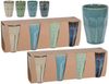 Koopman Becher Mug Kaffeebecher 330 ML Porzellan Bunte Farben 4/8/12 St, 8-tlg, Porzellan, 8 Becher, 330ml Becher, 4 Farben, Porzellan, Trinkbecher Bild 1