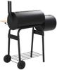 vidaXL Holzkohlegrill Barbecue Smoker, Stahl Schwarz/Natur, 103 x 60 x 113 cm Bild 4