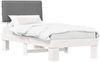 vidaXL Bettgestell mit gepolstertem Kopfteil Hellgrau 100 x 200 cm 877303 Bild 2