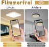 ZMH LED Deckenleuchte Wohnzimmer 23CM Weiß Deckenlampe 3000K 18W Schlafzimmer Flur, Einfache Installation, LED fest integriert, Warmweiß, Küchenlampe Augenschutz Eckig Schlafzimmer Bild 4