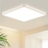 ZMH LED Deckenleuchte Wohnzimmer 23CM Weiß Deckenlampe 3000K 18W Schlafzimmer Flur, Einfache Installation, LED fest integriert, Warmweiß, Küchenlampe Augenschutz Eckig Schlafzimmer Bild 2
