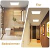 ZMH LED Deckenleuchte Wohnzimmer 23CM Weiß Deckenlampe 3000K 18W Schlafzimmer Flur, Einfache Installation, LED fest integriert, Warmweiß, Küchenlampe Augenschutz Eckig Schlafzimmer Bild 3
