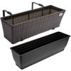 4er Set Balkonkasten Polyrattan Braun Bild 3