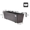 4er Set Balkonkasten Polyrattan Braun Bild 2