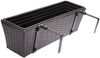 4er Set Balkonkasten Polyrattan Braun Bild 4