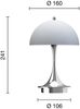 Panthella 160 tragbare Tischleuchte Chrom Opal Blau/Grau Bild 3