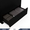 Metallschrank mit Einzel-Schublade MEGAN - 195x90x40cm Schwarz | Büroschrank Aktenschrank Stahlschrank Fachbodenschrank Werkstattschrank Bild 4