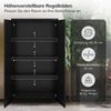 Metallschrank mit Einzel-Schublade MEGAN - 195x90x40cm Schwarz | Büroschrank Aktenschrank Stahlschrank Fachbodenschrank Werkstattschrank Bild 5