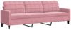 vidaXL 3-tlg. Sofagarnitur mit Kissen Rosa Samt 3278484 Bild 4