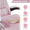 BIGZZIA Gaming-Stuhl Bürostuhl Ergonomisch mit Lendenkissen + Kopfstütze, Ergonomischer Bürostuhl höhenverstellbar Bild 2