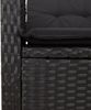 vidaXL 3-tlg. Garten-Essgruppe mit Kissen Schwarz Poly Rattan 3277325 Bild 5