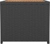 vidaXL Beistelltisch mit Holzplatte Schwarz Poly Rattan & Akazienholz 319558 Bild 4
