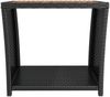 vidaXL Beistelltisch mit Holzplatte Schwarz Poly Rattan & Akazienholz 319558 Bild 3