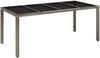 vidaXL 9-tlg. Garten-Essgruppe mit Kissen Grau Poly Rattan 3211859 Bild 4