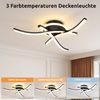 BlingBin Deckenleuchte LED Deckenlampe 21W, 3000K/4500K/6500K, LED Lampe 2100lm, Innenbeleuchtung, LED fest integriert, warmweiß, Naturweiß, Kaltweiß, Wohnzimmerlampe mit Memory Funktion für Schlafzimmer, Büro, Küche& Flur Bild 4
