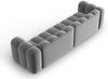 Micadoni Modulares Sofa Lupine 4-Sitzer Samtstoff Salvador Grau Bild 3