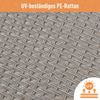 Merax Einfacher 7-Sitzer-Esstisch, Sofa und Hocker, Stahlkonstruktion, UV-beständiges PE-Rattan, abnehmbare und waschbare Kissen, Khaki Bild 5