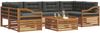 vidaXL Outdoor-Sofagarnitur mit Kissen 7 pcs Natur und Anthrazit 3373117 Bild 3