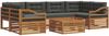 vidaXL Outdoor-Sofagarnitur mit Kissen 7 pcs Natur und Anthrazit 3373117 Bild 2