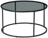 Couchtisch Kolari aus Rauchglas 45 x Ø80 cm Schwarz/Transparent [en. casa] Bild 4