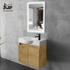 Alpenberger Badmöbel-Set Gäste WC Waschbecken mit Unterschrank 55 cm Breit, (Badezimmer Schrank, Waschtisch mit Unterschrank), Waschbeckenunterschrank mit Softclose Funktion Bild 3