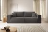 Selsey 'Farese Cuero' Schlafsofa 3-Sitzer mit Bettkasten, Kunstleder, Dunkelgrau Bild 2