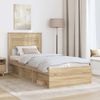 vidaXL Bettrahmen Sonoma-Eiche 75 x 190 cm Massives Kiefernholz 3409817 Bild 3