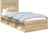 vidaXL Bettrahmen Sonoma-Eiche 75 x 190 cm Massives Kiefernholz 3409817 Bild 2