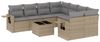 vidaXL 9-tlg. Garten-Sofagarnitur mit Kissen Beige Poly Rattan 3219958 Bild 2