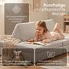 Bellabino 'Nile' Spielsofa, 4-tlg, Cord, grau, faltbare Kindercouch, abnehmbarer & waschbarer Bezug, Kindersofa aus Schaumstoff Bild 5