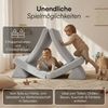 Bellabino 'Nile' Spielsofa, 4-tlg, Cord, grau, faltbare Kindercouch, abnehmbarer & waschbarer Bezug, Kindersofa aus Schaumstoff Bild 3
