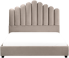 Bett mit Lattenrost Samtstoff VINCENNES 140 x 200 cm Taupe Bild 5