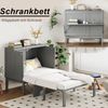 Merax Schrankbett, Holzwerkstoff grau, 90x200 cm Bild 5