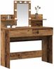 vidaXL Schminktisch mit Regal Altholz 100 x 40 x 130 cm Holzwerkstoff 868850 Bild 3