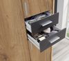Drehtürenschrank Kleiderschrank 273cm Passepartout Spiegel Eiche Dekor, Grafit Bild 4