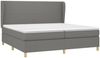Boxspringbett mit Matratze Stoff Dunkelgrau 200x200 cm, Härtegrad: H2 [3128390] Bild 3