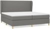 Boxspringbett mit Matratze Stoff Dunkelgrau 200x200 cm, Härtegrad: H2 [3128390] Bild 2