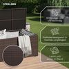 STEELSØN 'Serion' XXL Polyrattan Aufbewahrungsbox 615 Liter, braun, 155x73x61 cm, wetterfest, Auflagenbox mit Innentasche Bild 4