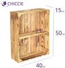 CHICCIE Holzregal Schmalhanz - Hell Geflammt 1x Kurzes Regal Bild 5