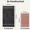 Komfortec Handtuch Set aus 100% Baumwolle, 4 Handtücher 50x100 cm und 4 Badetücher 70x140 cm, Frottee (Packung, 8-St), Duschtücher & Badehandtuch, Weich, Towel, Groß Bild 3