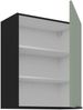 Küchen Hängeschrank 60 cm ARIA Aquamarin ultra matt + Schwarz matt, hochwertige Fronten mit Anti Fingerprint Beschichtung Küchenzeile Küchenblock Bild 3