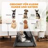 PawHut Tierbett mit abnehmbar und waschbar Kissen, rutschfestem Boden, Spielball, Oxfordstoff, für Katzen unter 5kg, Mini Hunde, 60 x 60 x 76 cm, Grau Bild 4
