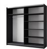 AX LIVING Kleiderschrank Grau 200 cm – Adelna Schrank ohne Spiegel Bild 5
