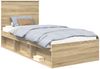 vidaXL Bettrahmen mit Kopfteil Sonoma 90 x 190 cm Massives Kiefernholz 3411066 Bild 2