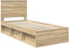 vidaXL Bettrahmen mit Kopfteil Sonoma 90 x 190 cm Massives Kiefernholz 3411066 Bild 4
